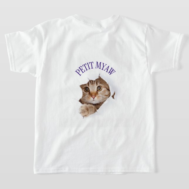 Camiseta pequeno meu gatinho (Postura das costas)