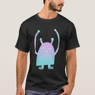 Camiseta Pequeno Monstro Azul