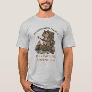 Camiseta "Pequeno Pacote, Grande Aventura" - Esquilo Experi