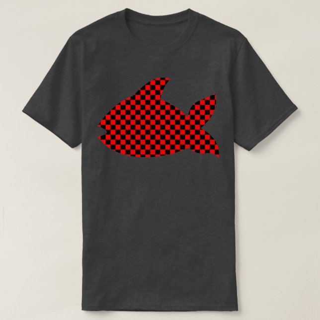 Camiseta Pequeno padrão de peixes (Frente do Design)