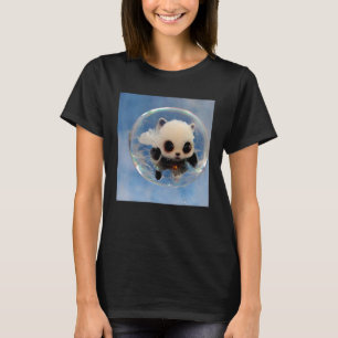 Camiseta Pequeno panda bebê em bolha de sabão animal fofo I
