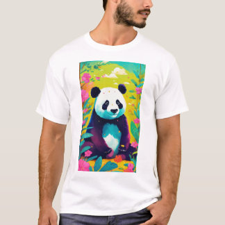 Camiseta Pequeno panda bonito