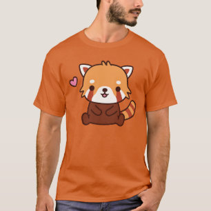 Camiseta Pequeno Panda Vermelho Bonito