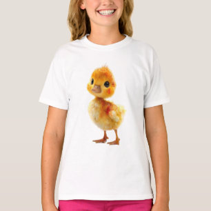 Camiseta Pequeno Patinho Laranja Crianças