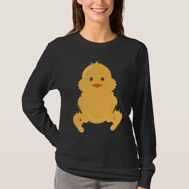 Camiseta Pequeno pintinho amarelo (Frente)