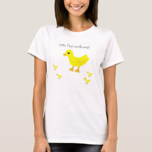 Camiseta Pequeno Pio No Caminho Do Bebê Amarelo Ducky