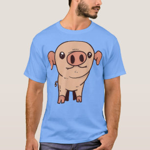 Camiseta Pequeno Porco de Cartoon I Porco Bonito I Crianças