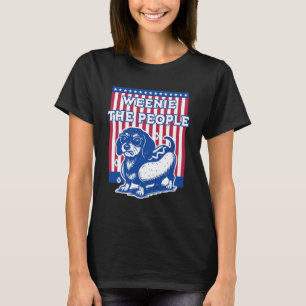 Camiseta Pequeno Povo Engraçado Amante de Cachorro-Quente D
