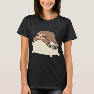 Camiseta Pequeno Preguiça e Pug 228