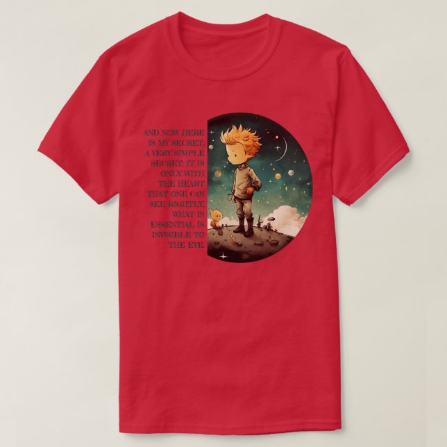 Camiseta Pequeno Príncipe Le Petit livros infantis Prince (Frente do Design)