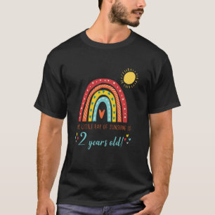 Camiseta Pequeno Raio Sol segundo aniversário Fam Fam De Bd