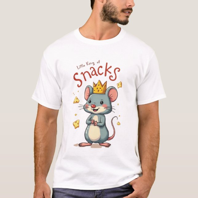 Camiseta Pequeno Rei dos Cachorros - Queijo de Mouse Engraç (Frente)