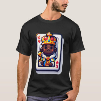 Camiseta Pequeno rei negro do baralho