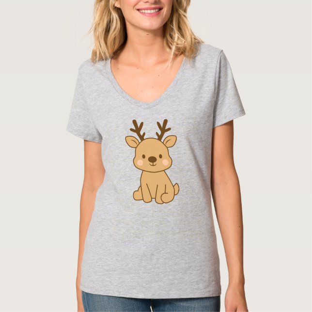 Camiseta Pequeno Renas (Frente)