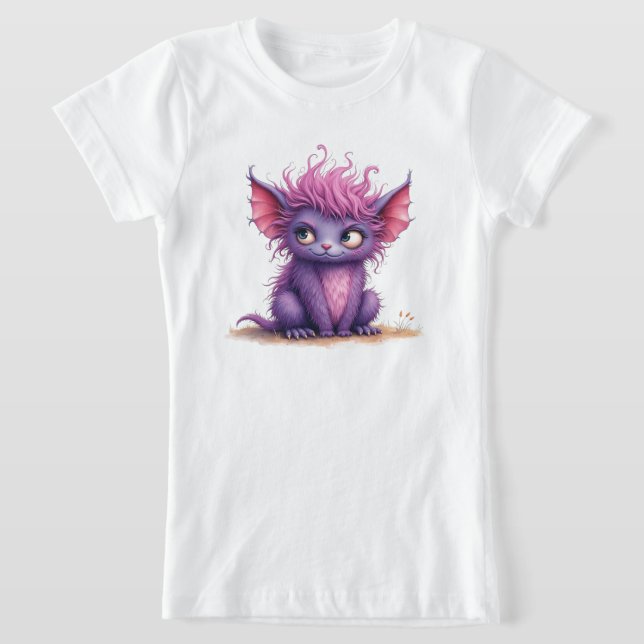 Camiseta Pequeno Roxo e Monstro Rosa (Postura )