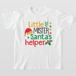 Camiseta Pequeno Senhor Papai noel Helper no Natal