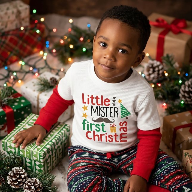 Camiseta Pequeno Senhor Primeiro Natal (Criador carregado)