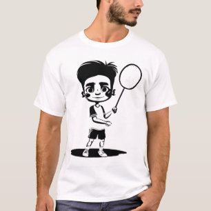 Camiseta Pequeno Shuttle Esportivo do Garoto Badminton