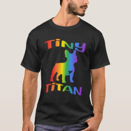 Camiseta Pequeno Titã French Bulldog Arco-íris