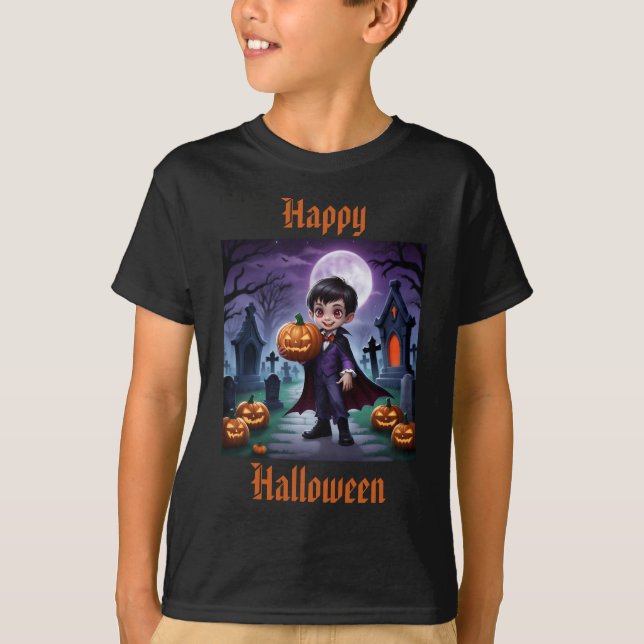 Camiseta Pequeno Vampiro Halloween (Frente)