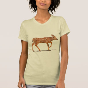 Camiseta Pequeno Veado Bonito Caminhando Fawn Selvagem Bebê