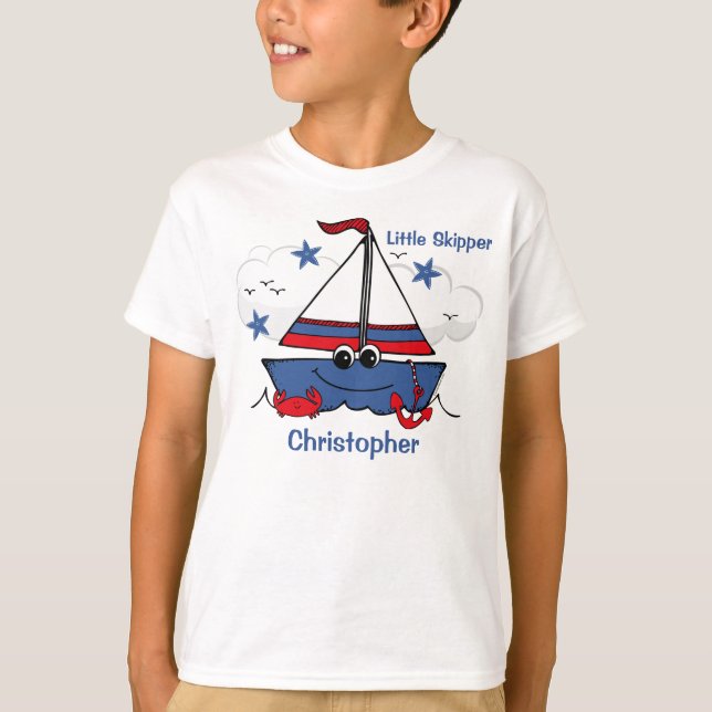 Camiseta Pequeno veleiro bonito (Frente)
