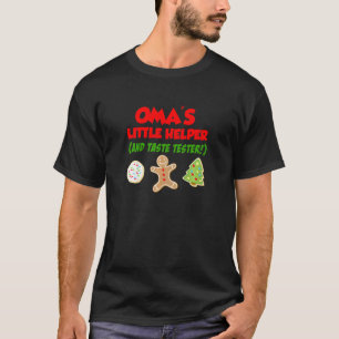 Camiseta Pequenos ajudantes da Oma para fazer biscoitos de