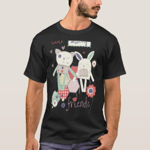 Camiseta Pequenos Amigos costurando esgoto, adoro bonecos