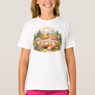 Camiseta Pequenos Amigos da Floresta: Uma Aventura Aconcheg