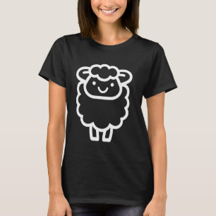 Camiseta Pequenos animais simples e minimalistas de ovelha
