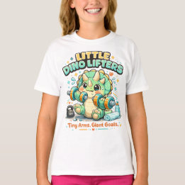 Camiseta Pequenos Levantadores de Dinossauros 8KG | Braços