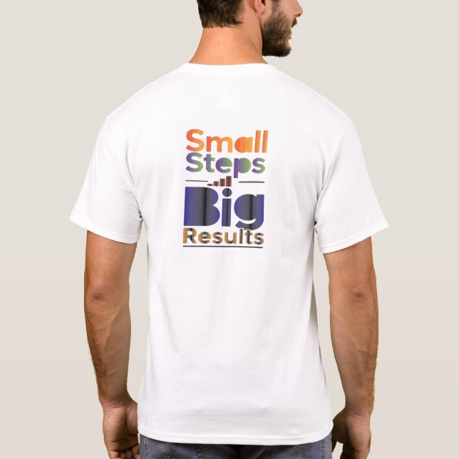 Camiseta Pequenos Passos Grandes Resultados (Verso)