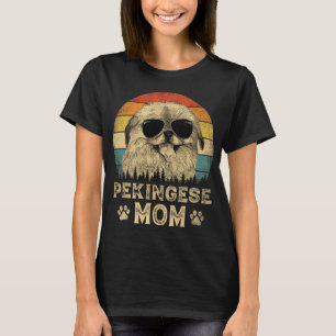 Camiseta Pequinês Antigo Amantes de Mãe Cadela Dia das Mães