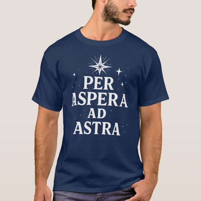 Camiseta Per Aspera Ad Astra TipografiaLatina (Frente)