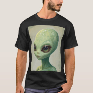Camiseta Pêra Alien - Arte Minimalista de Fruta Divertida