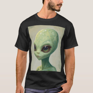 Camiseta Pêra Alien - Arte Minimalista de Fruta Divertida