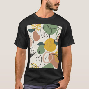 Camiseta Peras De Maçãs: Padrão Vintage Desenhado À Mão.