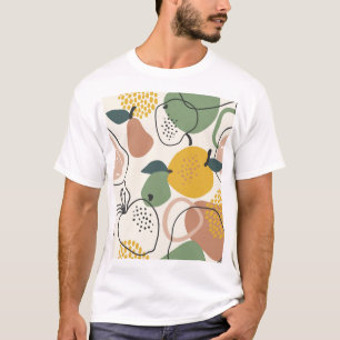 Camiseta Peras De Maçãs: Padrão Vintage Desenhado À Mão.