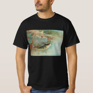 Camiseta Perca-amarela por S.A. Kilbourne, Peixe Vintage