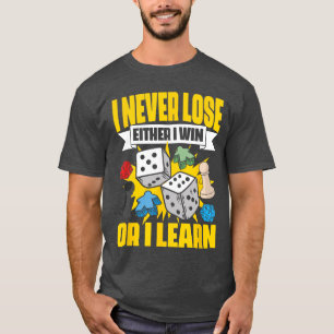 Camiseta Perca ou Ganhe Tabuleiro de Xadrez de Dados Consel