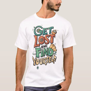 Camiseta Perca-se e Encontre-se - Tipografia de Aventura Vi