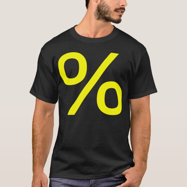Camiseta Percentagem - Amarelo (Frente)