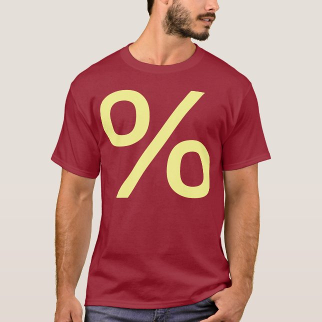 Camiseta Percentagem - Amarelo Pálido (Frente)