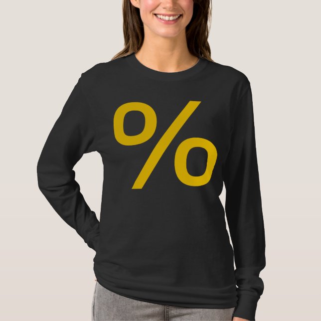 Camiseta Percentagem - âmbar (Frente)