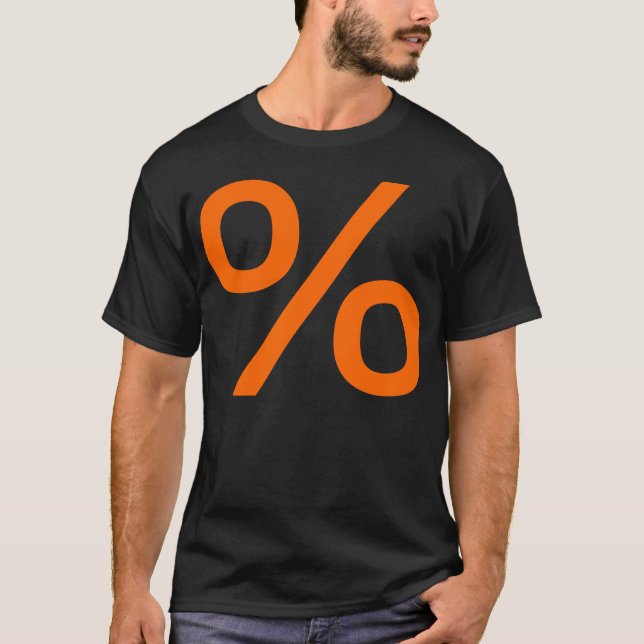 Camiseta Percentagem - Laranja (Frente)