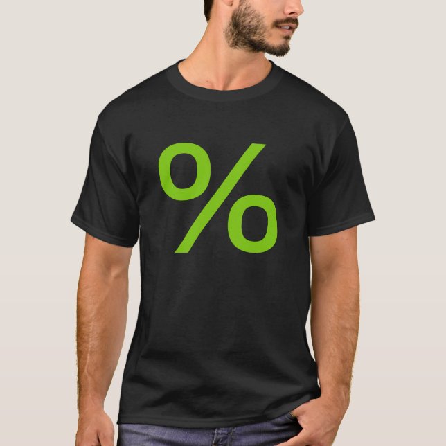 Camiseta Percentagem (Pequena) - Verde Marciano (Frente)