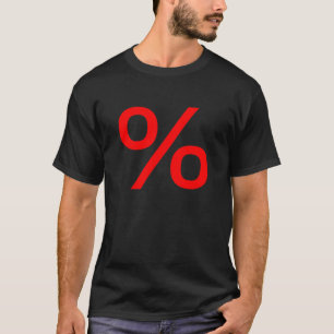 Camiseta Percentagem (Pequena) - Vermelho