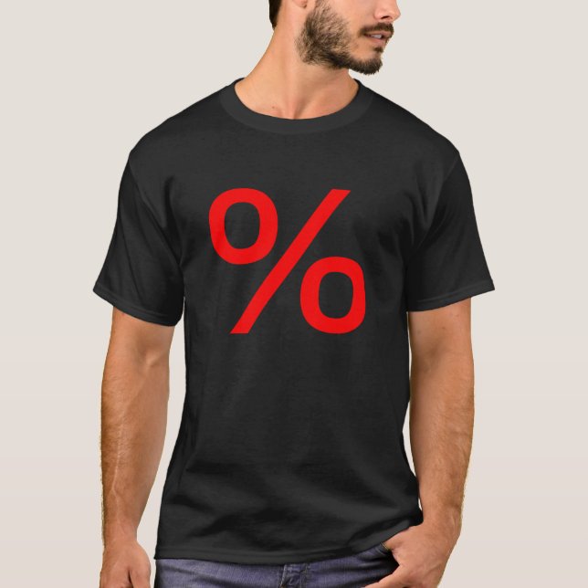 Camiseta Percentagem (Pequena) - Vermelho (Frente)