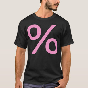 Camiseta Percentagem - Rosa