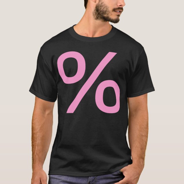 Camiseta Percentagem - Rosa (Frente)